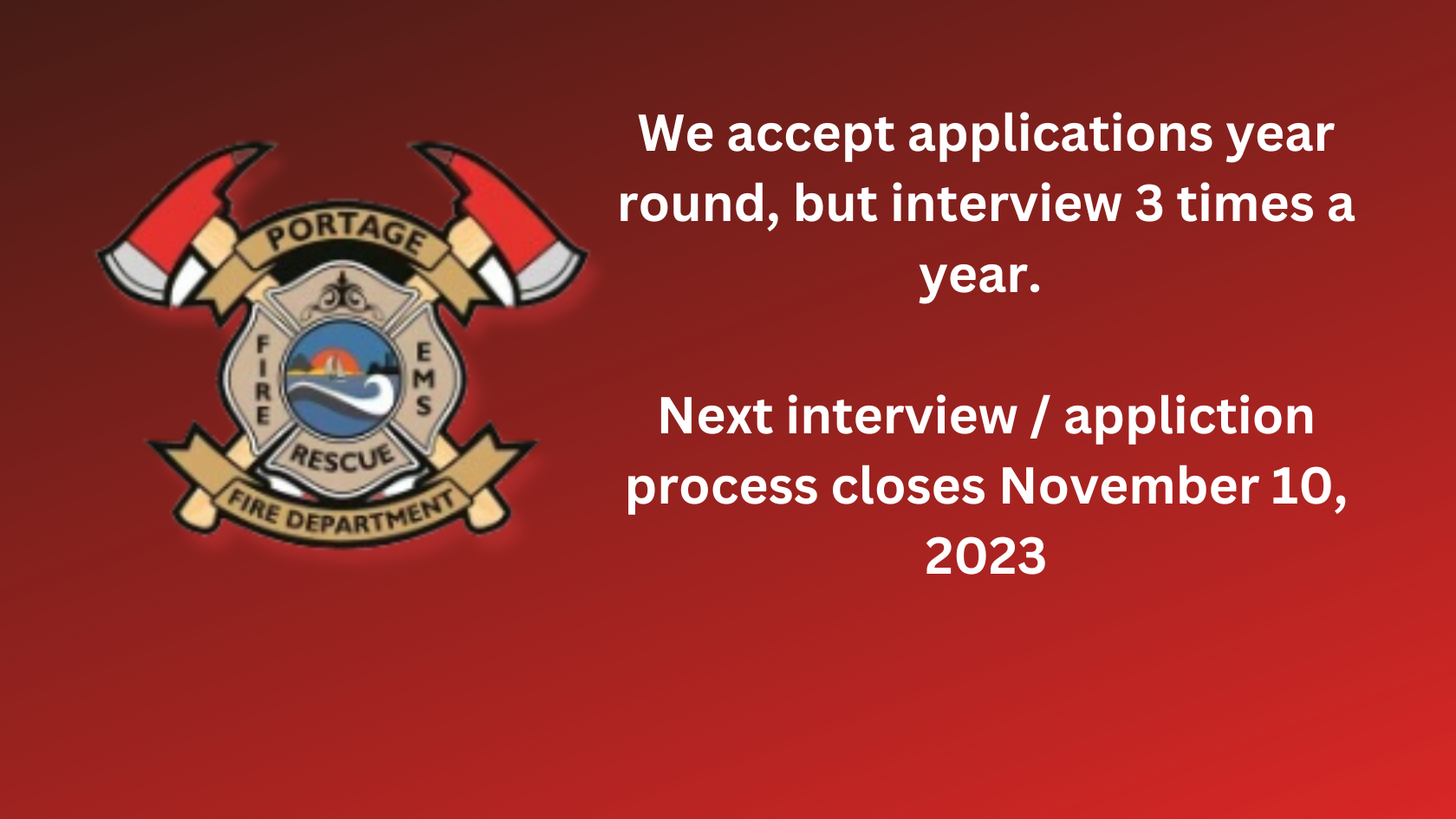 Welcome To The Portage Fire Department Welcome To Portage Fire